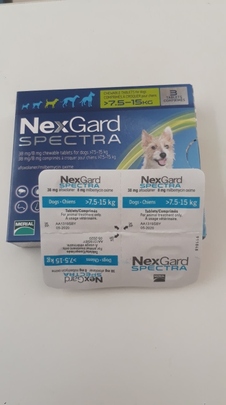 Viên nhai giúp loại bỏ nội ngoại kí sinh ở chó Nexgard 7.5kg-15kg