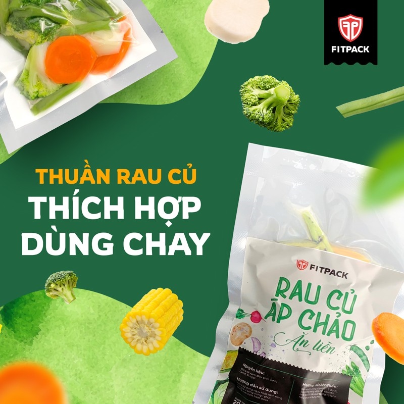 【Mới】 Rau Củ Áp Chảo Eatclean ăn liền Fitpack