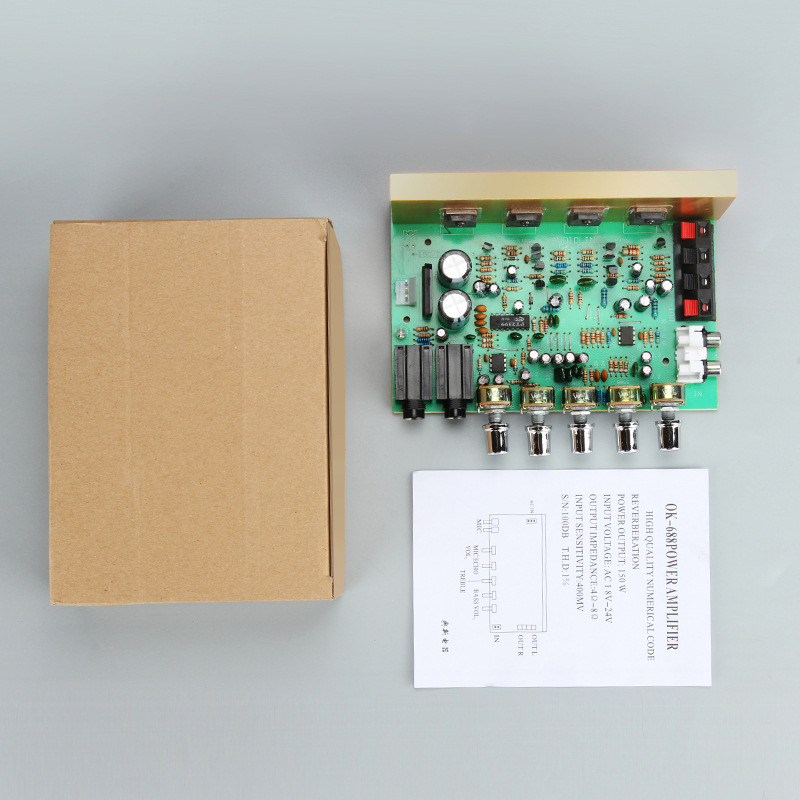 Sanken + Echo pt2399 dual microphone karaoke power amplifier board