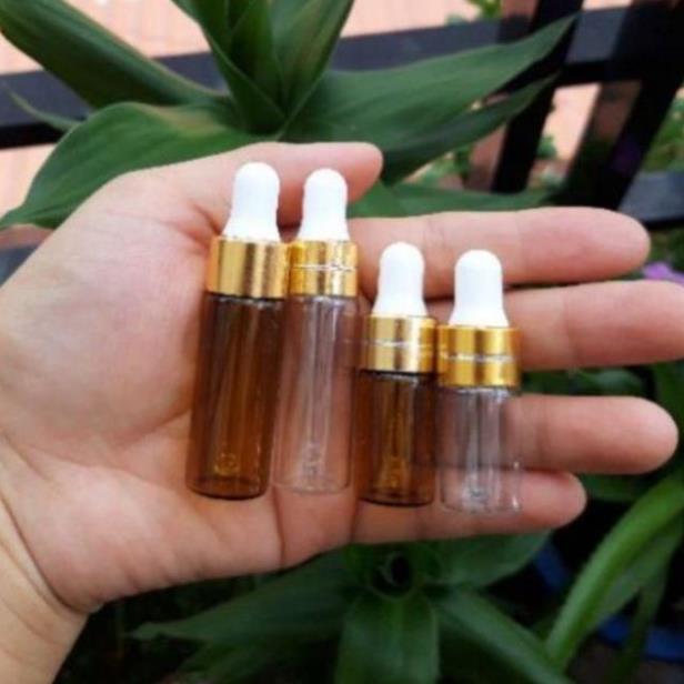 [Nhiều Màu] Lọ Chiết Serum, Lọ Đựng Tinh Dầu Thủy Tinh Mỏng 3ml,5ml