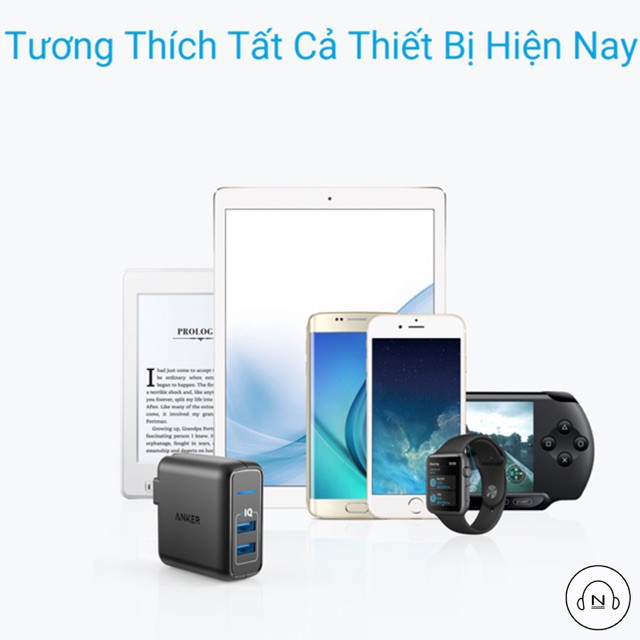 [ BH 18 tháng ] Củ Sạc 2 Cổng ANKER  A2023 PowerPort Elite 2 24W
