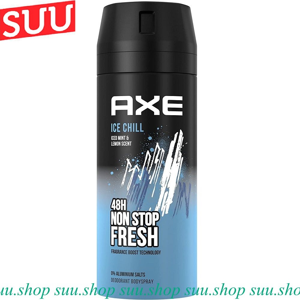 Xịt Khử Mùi Axe Ice Chill For Longer 150ml