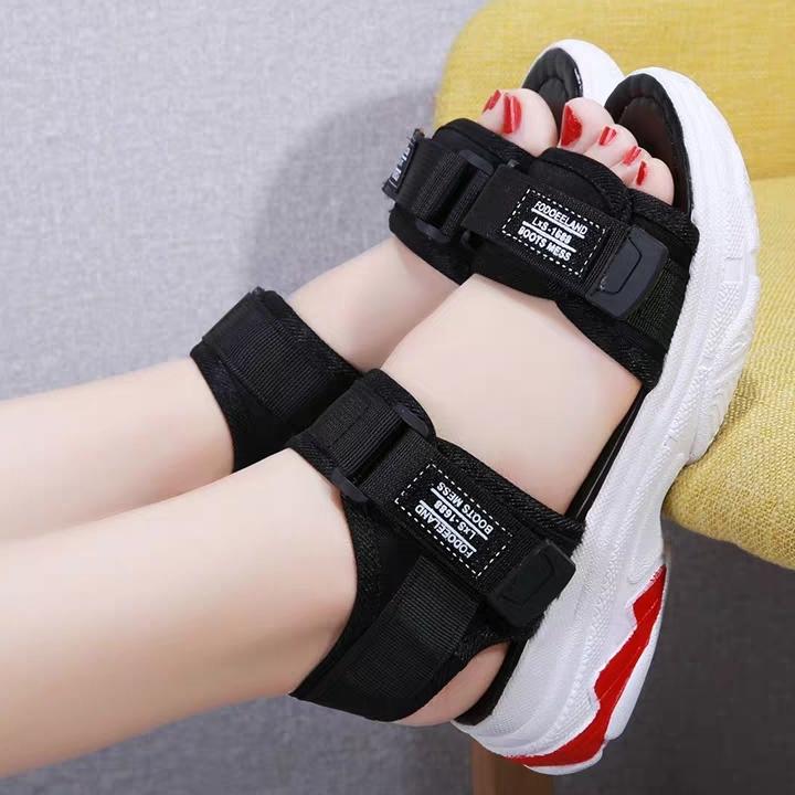 SANDAL NỮ ĐẾ BÁNH MỲ ( ĐEN)
