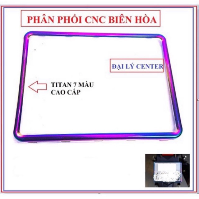 Khung biển số titan 7 màu