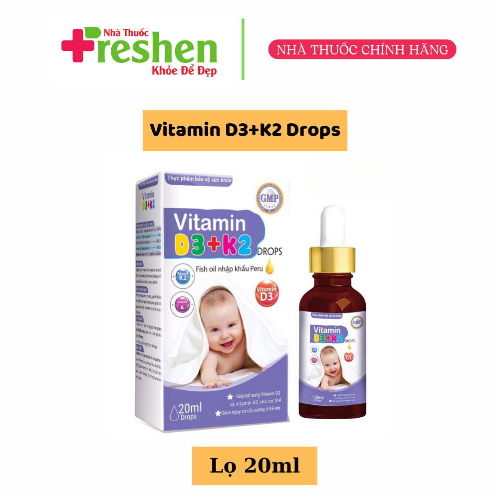 [HCM]Vitamin D3 + K2 Drops - Bổ sung vitamin Tăng cường hấp thu canxi tối đa