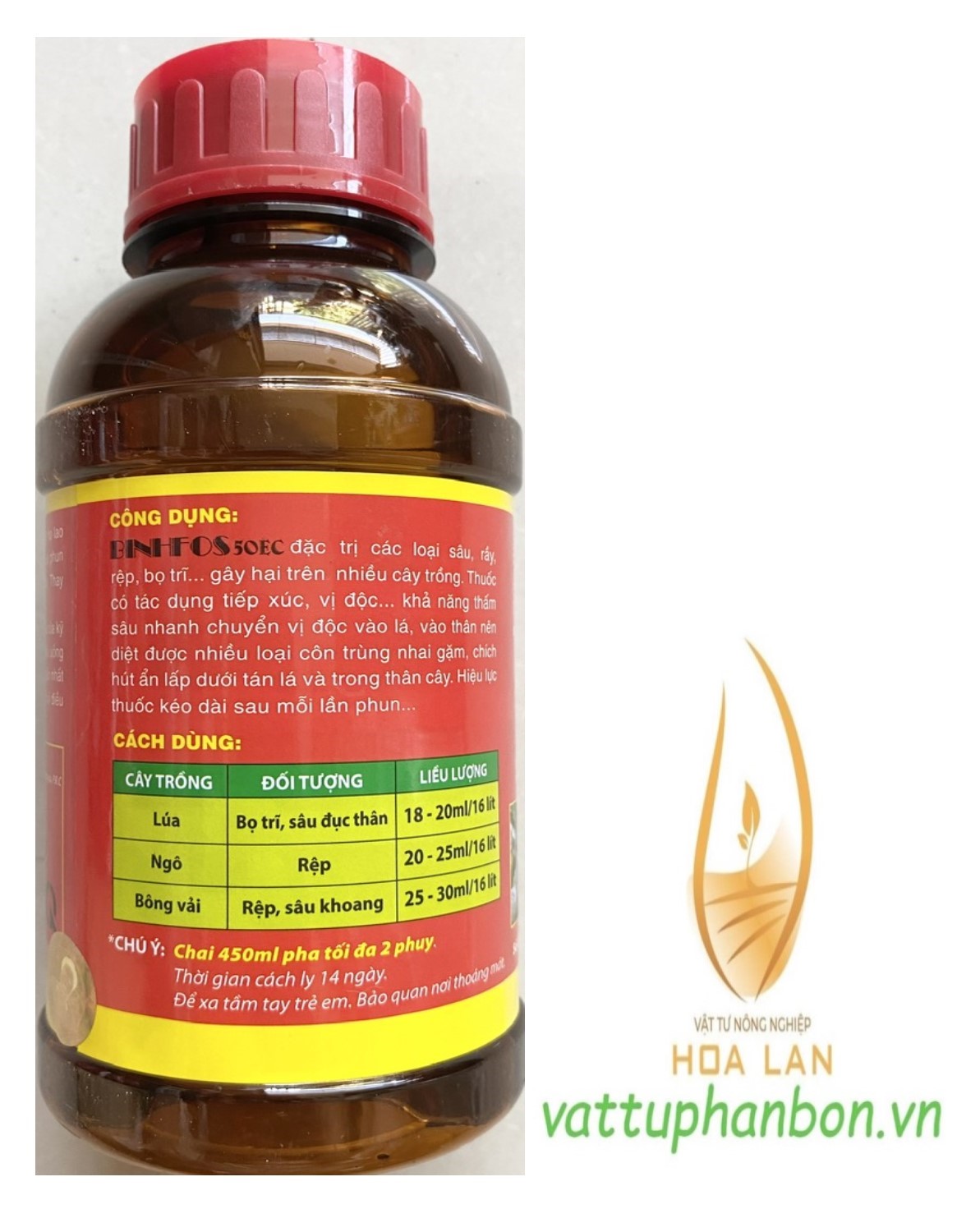 THUỐC TRỪ SÂU BINHFOS 50EC - #018B# 450ml