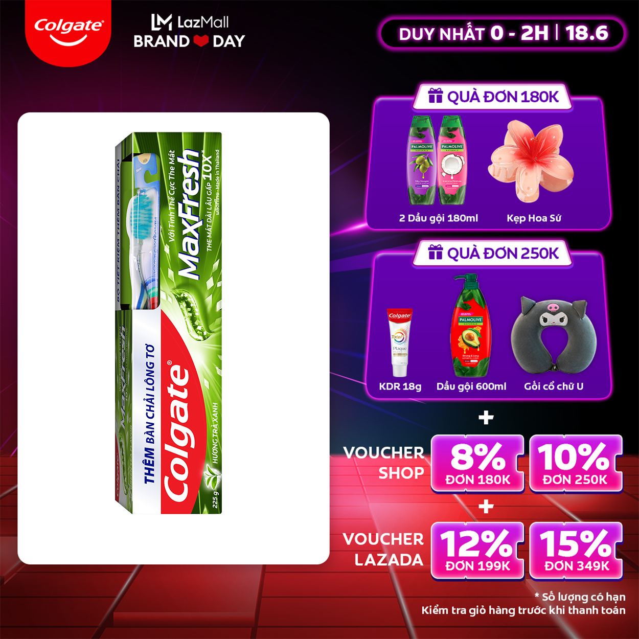Toothpaste Colgate green tea the cool maxfresh 225g/tube toothbrush gift feather high-grade silk