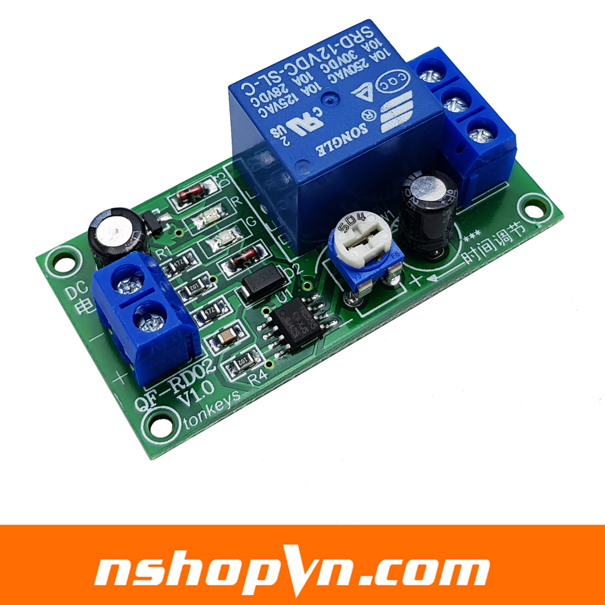 Module Relay Tạo Trễ 0-60s