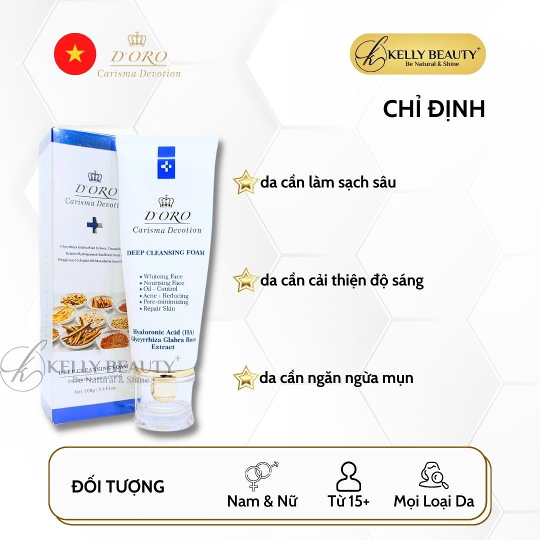 Sữa Rửa Mặt Sáng Da DORO Deep Cleansing Foam | Kelly Beauty