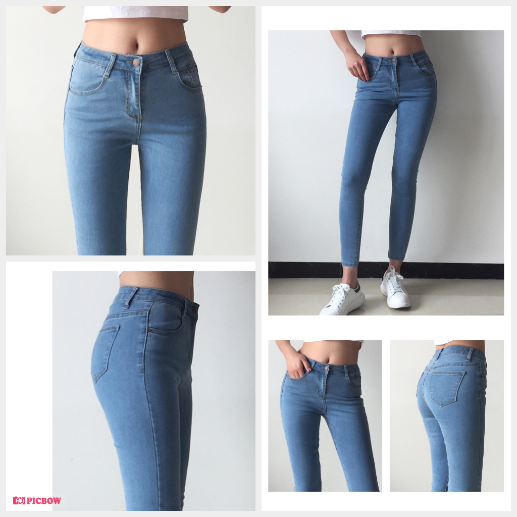 [HCM]QUẦN JEANS NỮ BIG SIZE LƯNG CAO CO GIÃN