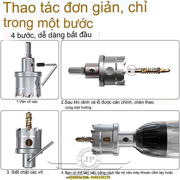 Mũi khoét sắt, mũi khoét inox, mũi khoét hợp kim, mũi khoét nhôm