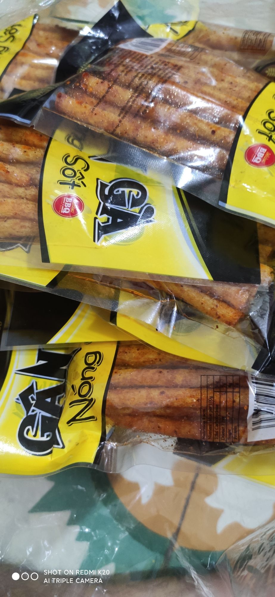 1 bịch 30 gói gân gà nóng sốt