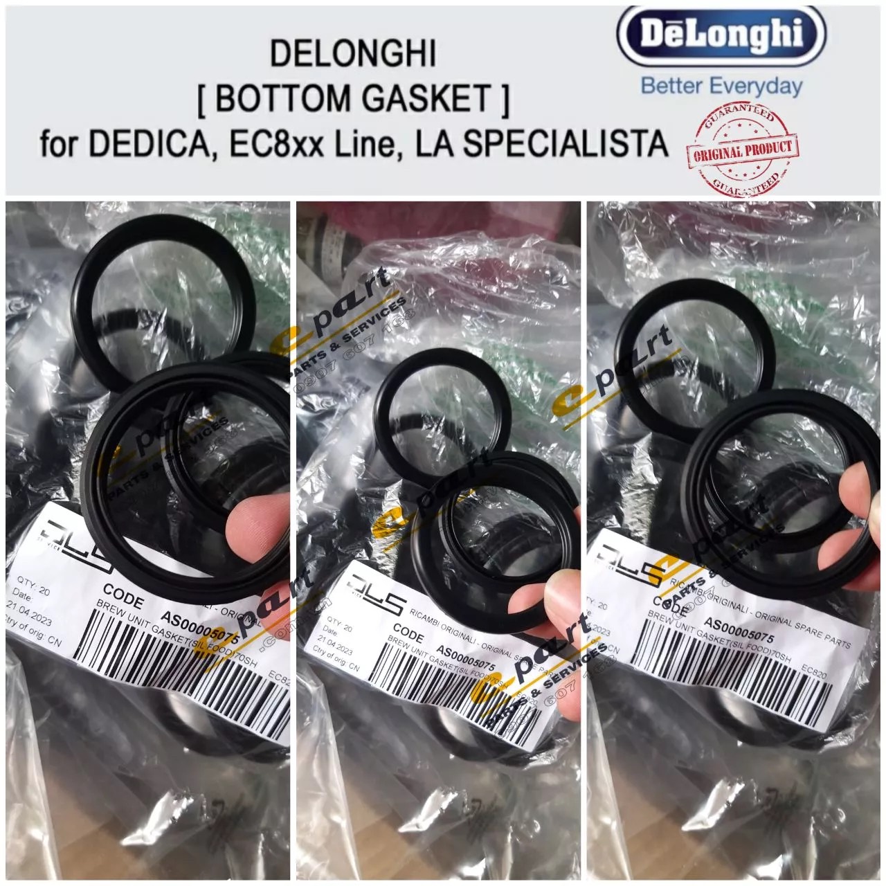 Ron silicon máy pha cà phê delonghi ec680 685 820 860. gioăng bằng silicon phi 58 x 46 x 8mm