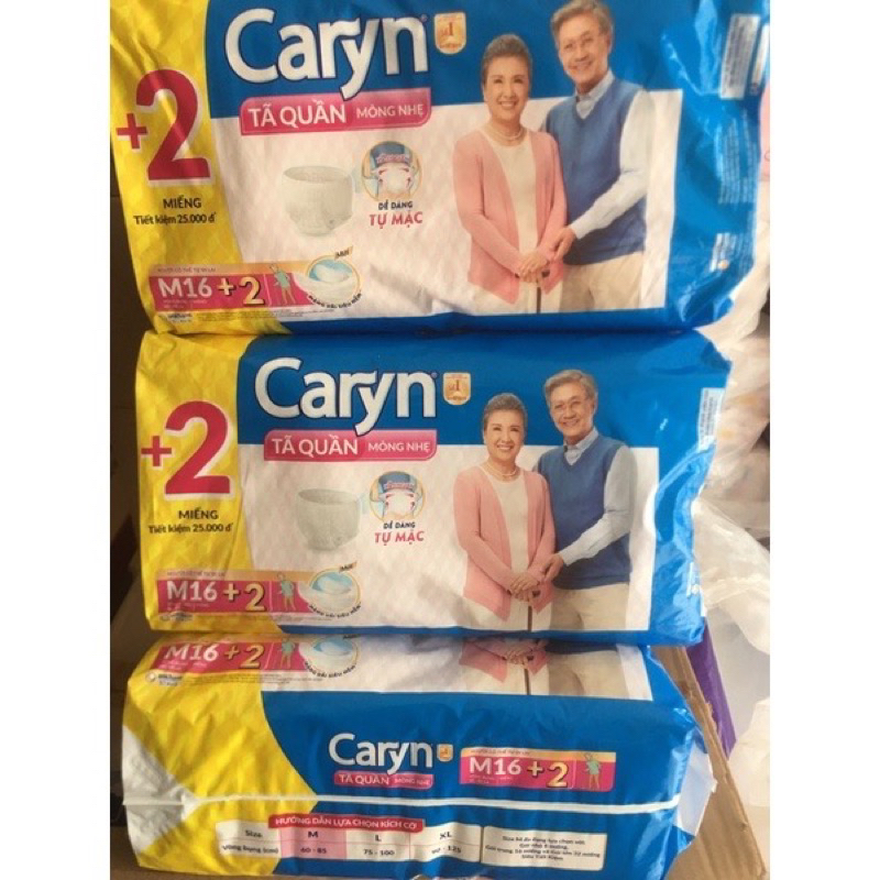 Bỉm Tã quần người già Caryn M16/L14