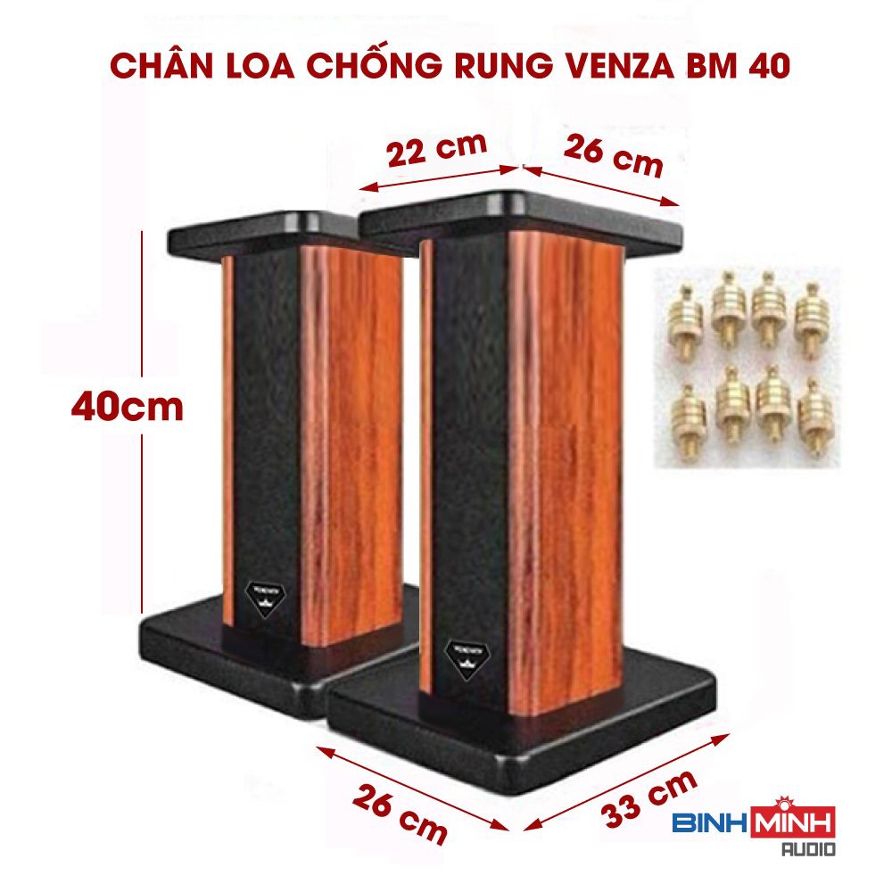 Chân loa gỗ chống rung Venza BM 40 ( cao 40cm, có chân đinh)