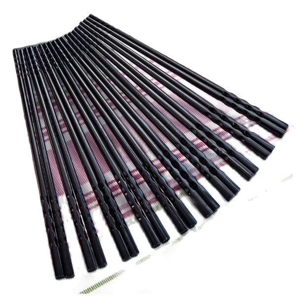 [Vỉ 10 Đôi] Đũa Nhựa Phíp Đen Chất Lượng Cao