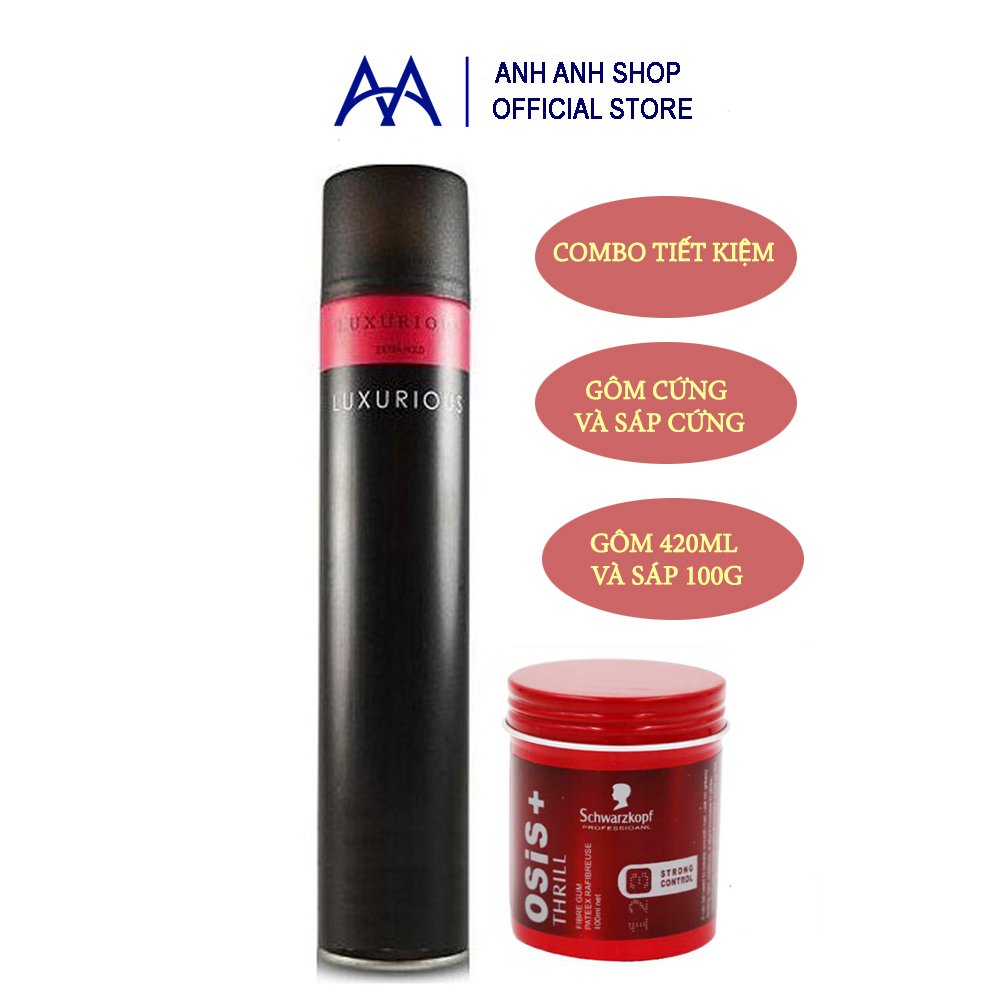 COMBO GÔM LUXURIOUS 320ML VÀ SÁP ĐỎ OSIS 100GR
