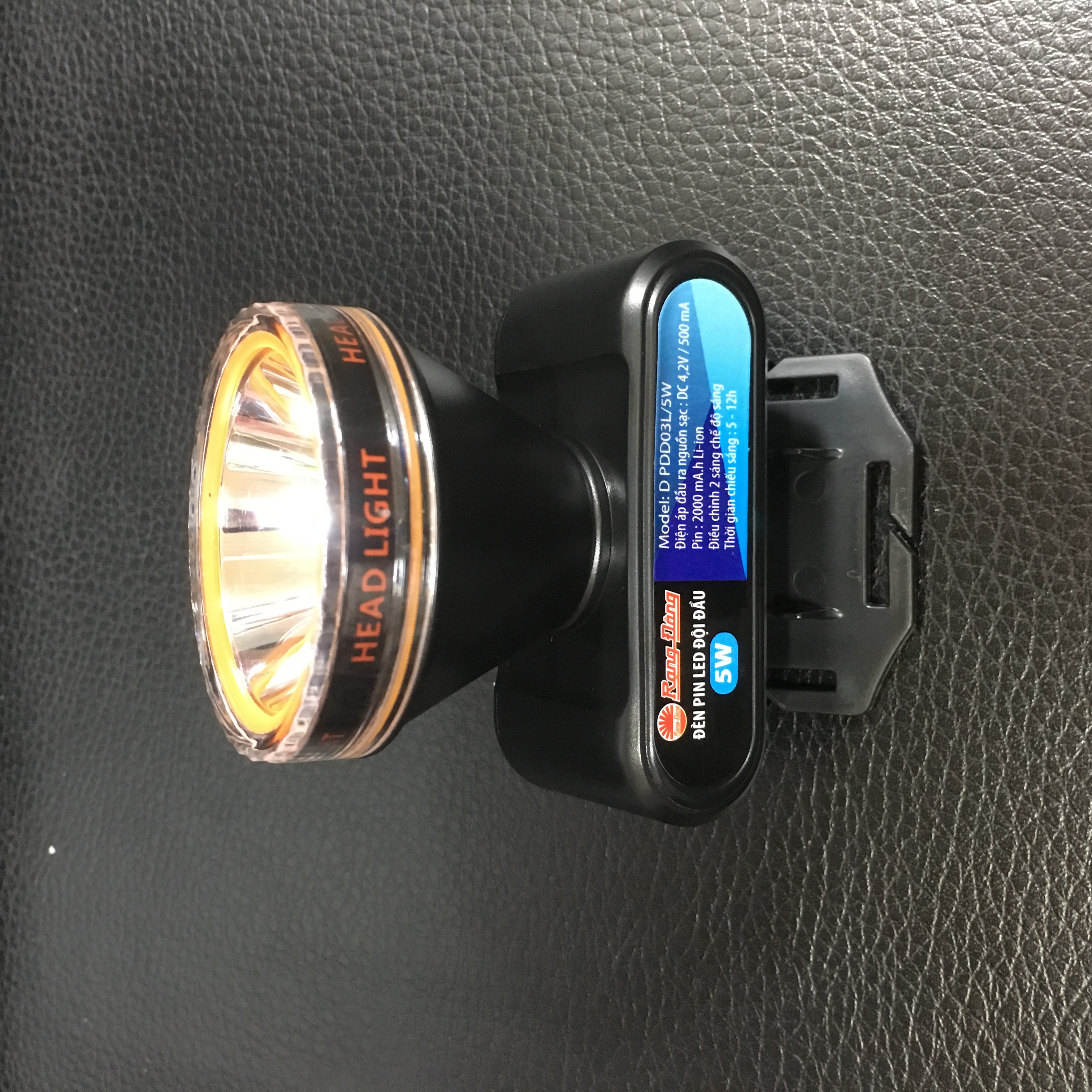 Đèn đội đầu led 5w Rạng Đông pin sạc