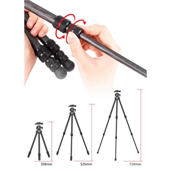 TRIPOD MÁY ẢNH VÀ ĐIỆN THOẠI CARBON ULANZI MT-21