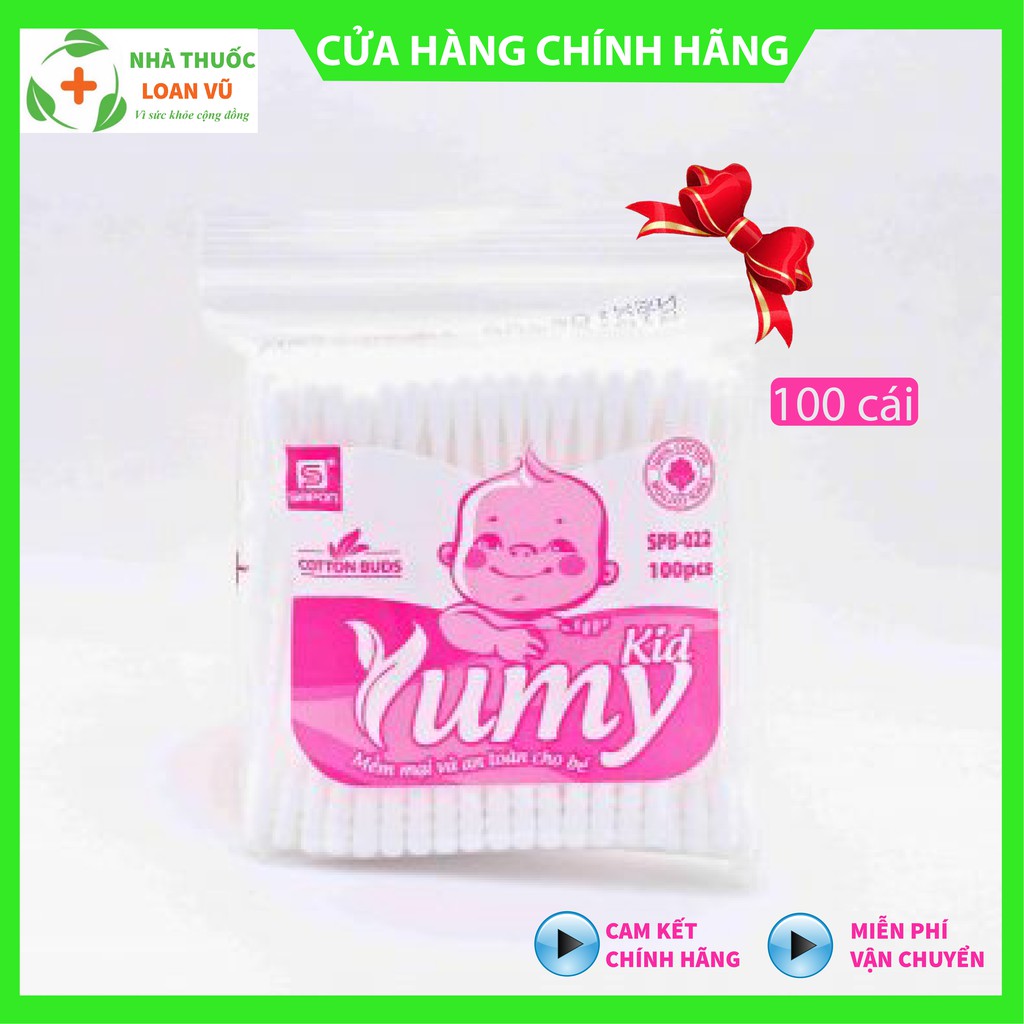 Tăm bông Yumy trẻ em (Gói 100 que)