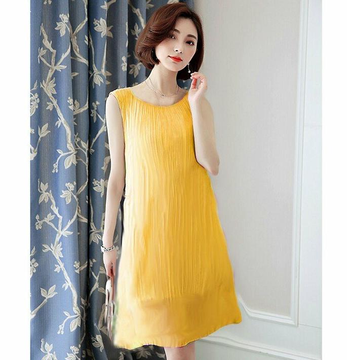 [HCM]đầm bầu suông dập li