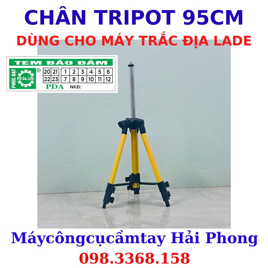 CHÂN MÁY TRẮC ĐỊA LADE 95CM ( CHÂN TRIPOT ) . CHÂN MÁY BẮN CỐT LADE 95CM.