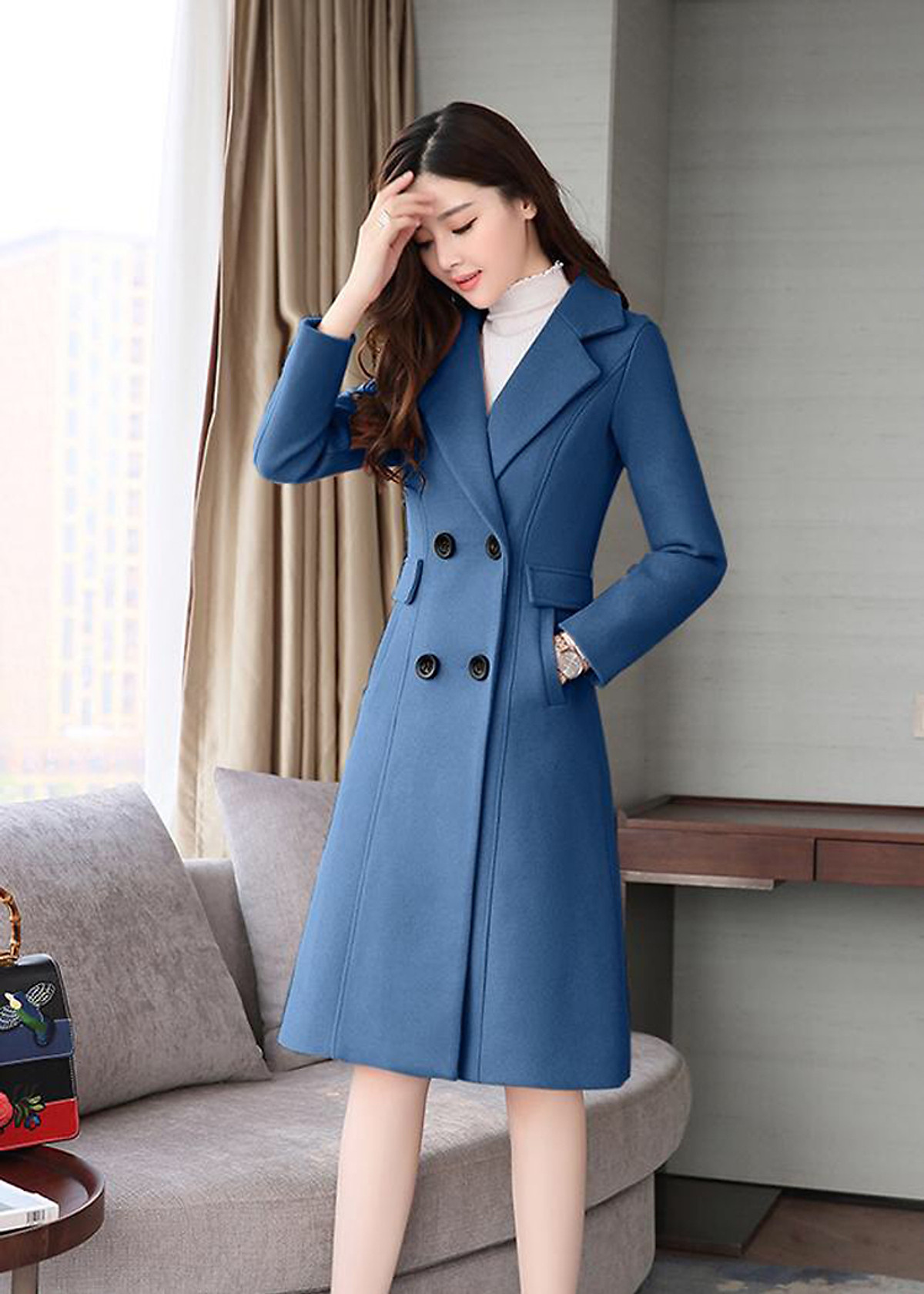 Áo Khoác Dạ Dáng Dài Cao Cấp - ZLR2209