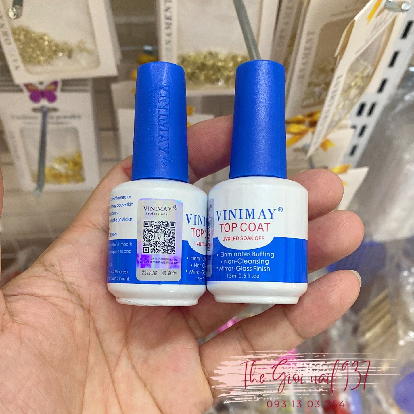[Chính Hãng] Base (Liên kết) - Top bóng Vinimay - Chai 15ml - Sugar Nails