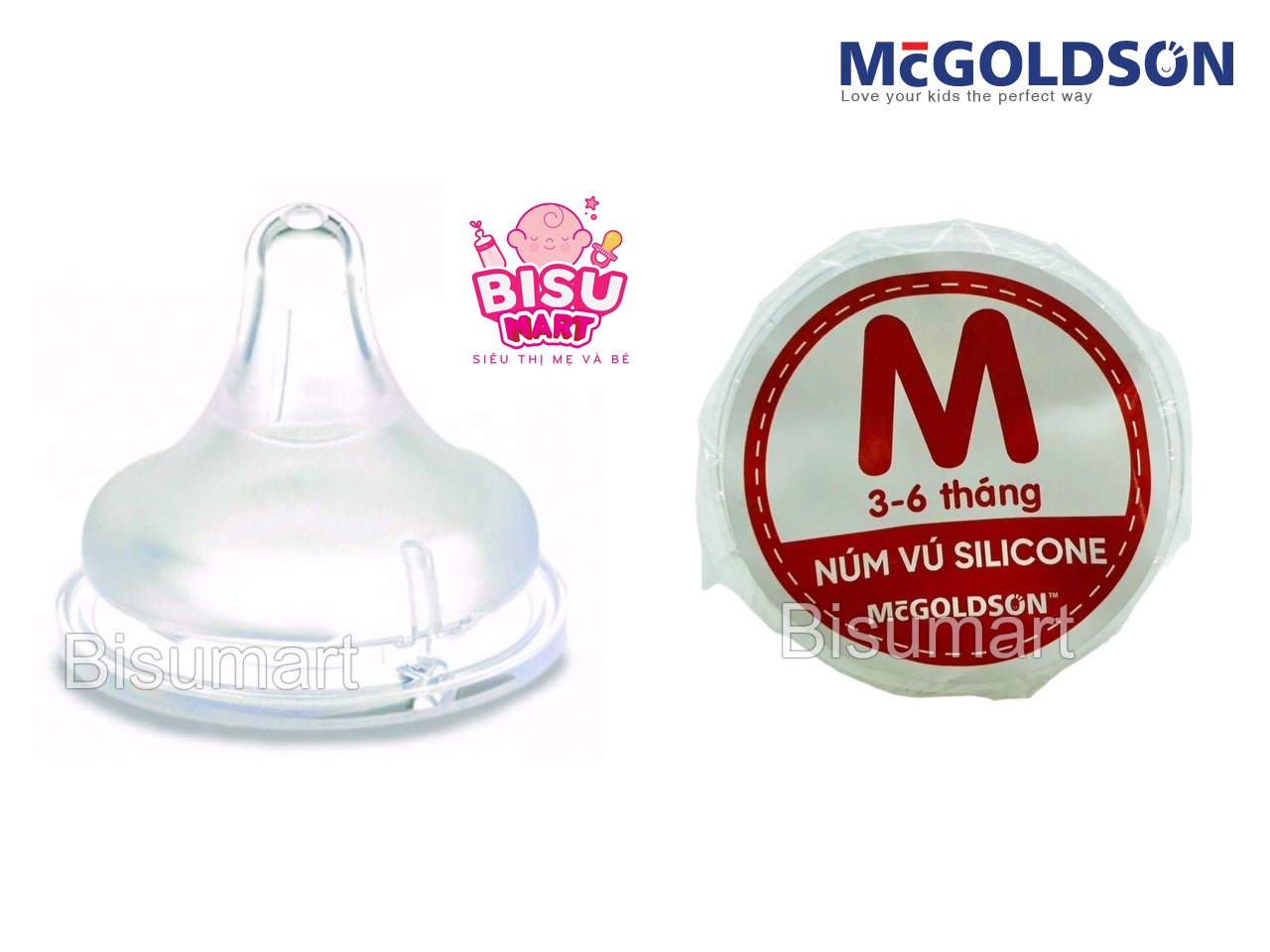 Núm vú cổ rộng silicon cho bé mcgoldson