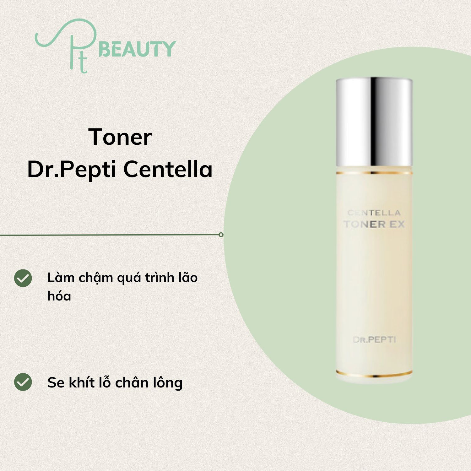 Nước Thần Siêu Căng Bóng Centella Toner Dr.Pepti Mẫu Mới