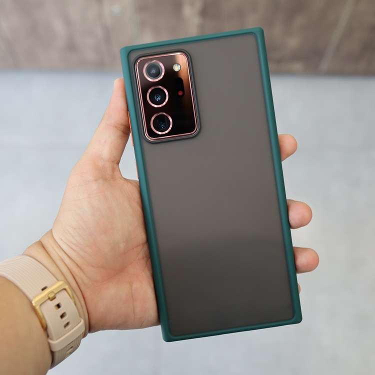 Ốp lưng Galaxy Note 20 Ultra nhám mờ viền màu Rock