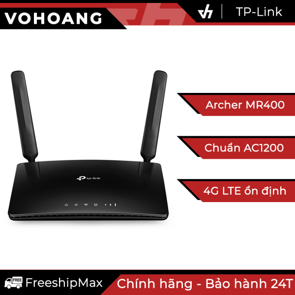 TP-Link MR400 - Router Wi-Fi Băng Tần Kép 4G LTE AC1200 - Phân phối chính hãng