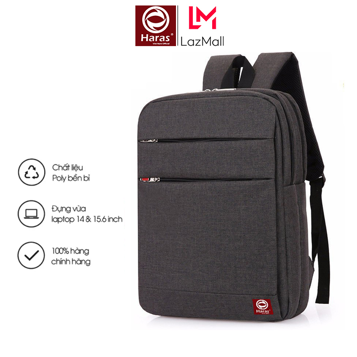 Balo Laptop Công Sở, Balo Nam Nữ Đựng Được Laptop 15.6 Inch, Balo Cao Cấp HARAS HR099