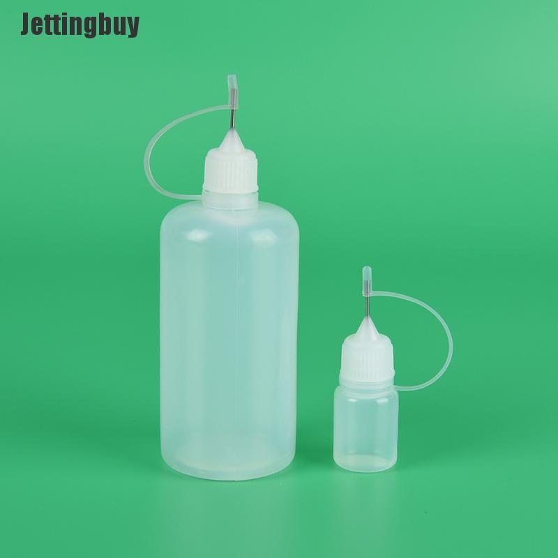 Jettingbuy 1PC 5-100ml Empty Plastic Squeezable Liquid Dropper Bottles Needle Tip