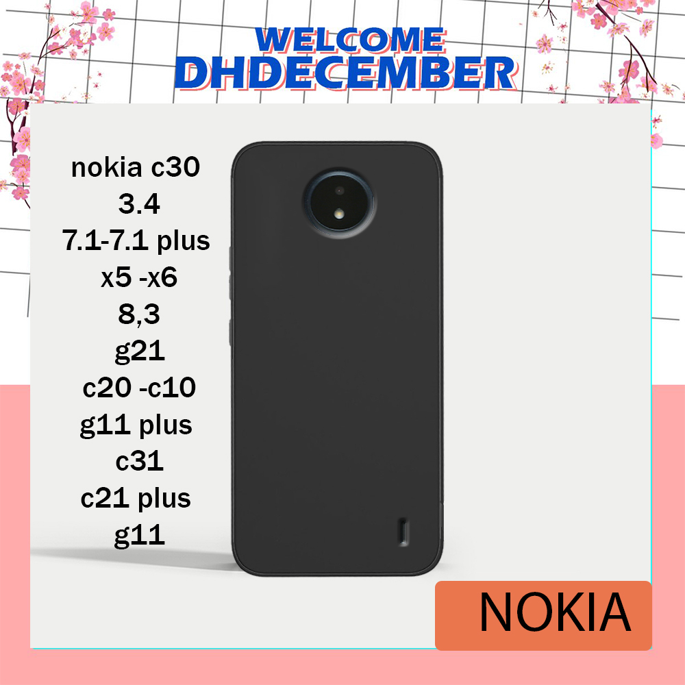 Ốp lưng nokia c30/3.4/7.1/7.1 plus/x5/8.3 5g / g11/g11 plus/g21/c21 plus / c10/c20/c31 dẻo đen