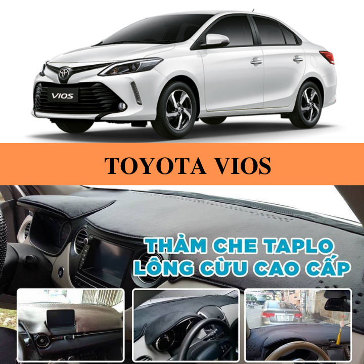 Thảm Taplo Ô Tô TOYOTA VIOS Chất Liệu Nhung Lông Cừu 3 Lớp Cao Cấp