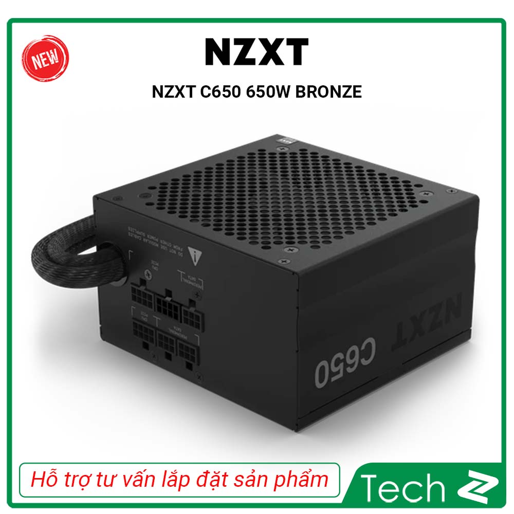 Nguồn máy tính NZXT C650W - 80 Plus Bronze - Semi Modular (650W)