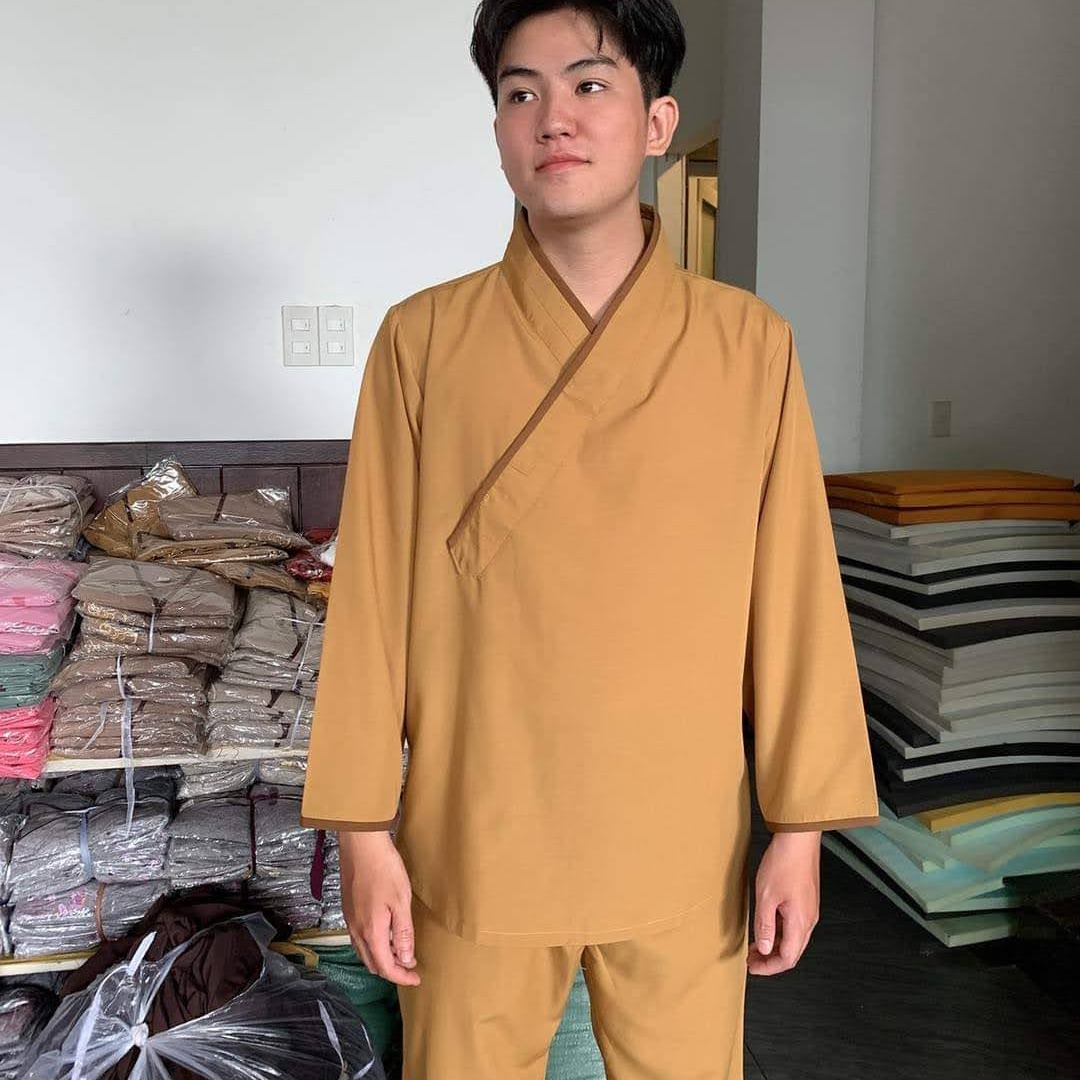 [HCM]Đồ lam đi chùa nam mẫu xéo nhật