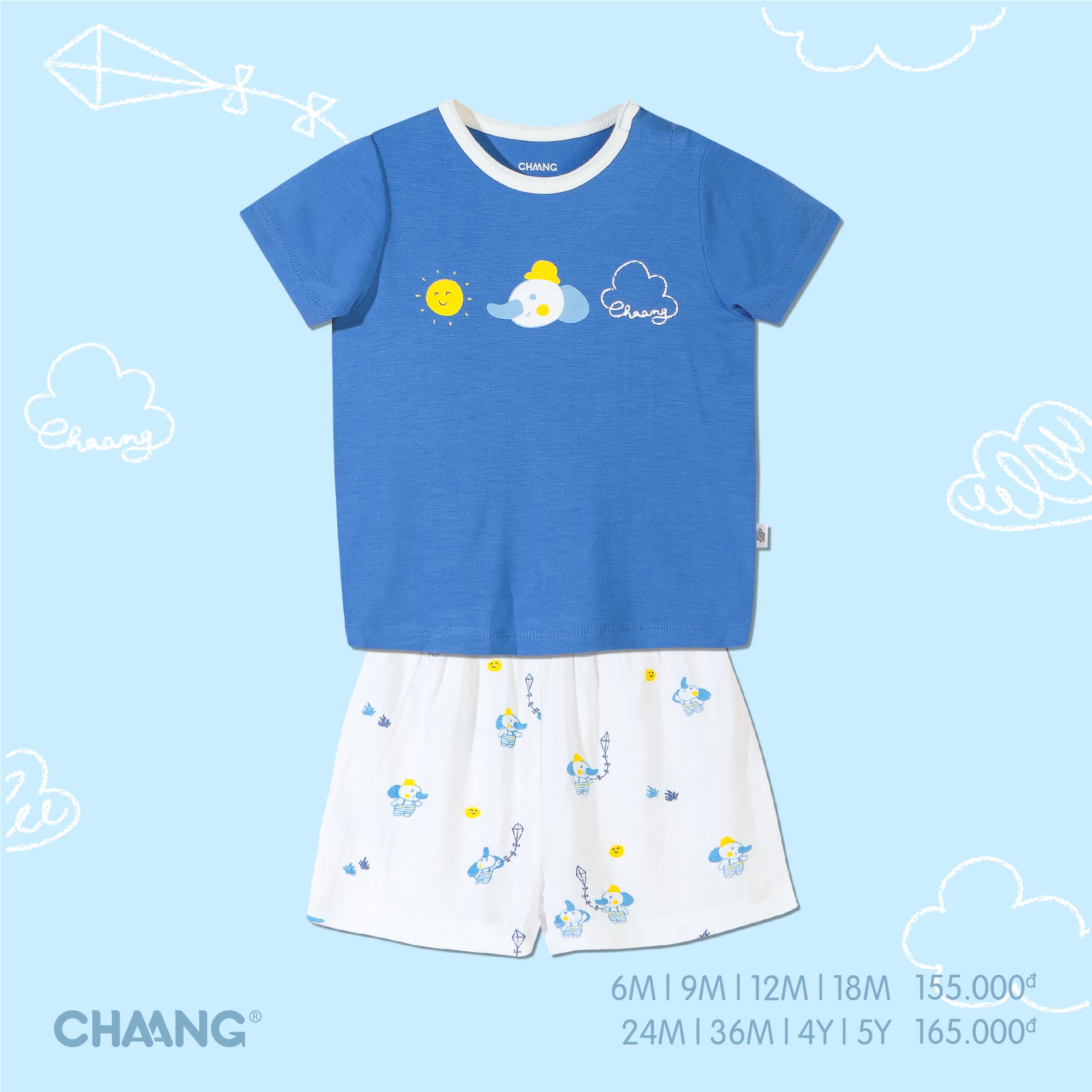 [CHAANG] BỘ CỘC CÚC VAI SUMMER CHO BÉ TRAI
