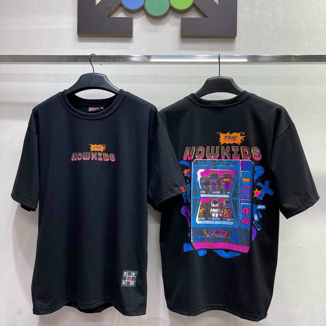 Áo thun tay lỡ form rộng NowSaigon Vending Machine phong cách unisex cho cả nam nữ, vải cotton 100% co dãn 4 chiều, có tem mạc đầy đủ, hình in to và cực bền AL81 - Áo thun tay lỡ Unisex