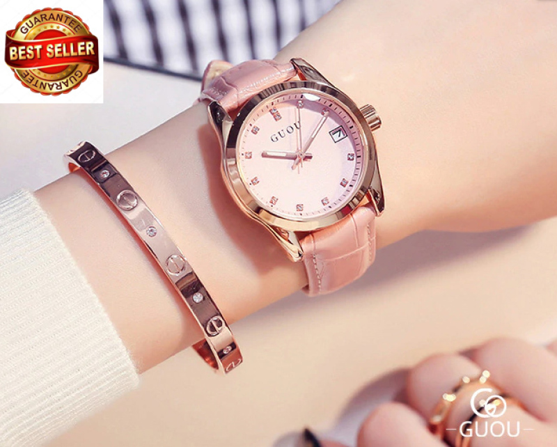 Đồng hồ nữ dây da tuyệt đẹp Guou 8076 (BH 12 tháng)