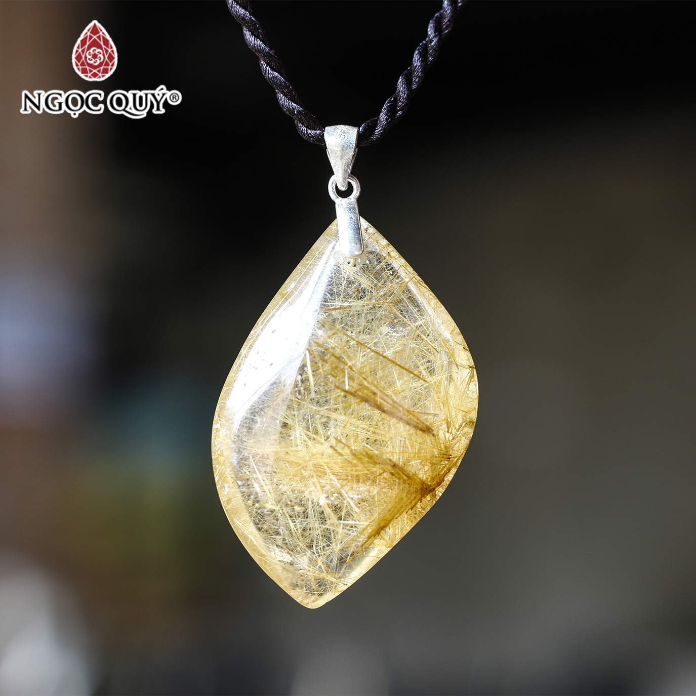 [HCM]Mặt dây chuyền thạch anh tóc - Ngọc Quý Gemstones