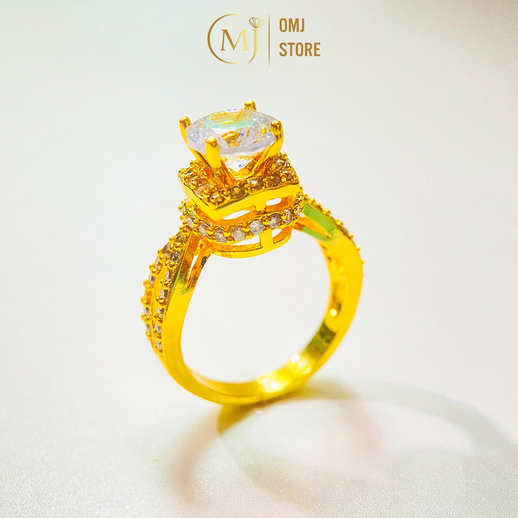 Nhẫn nữ OMJ3001 đính đá sang chảnh lấp lánh