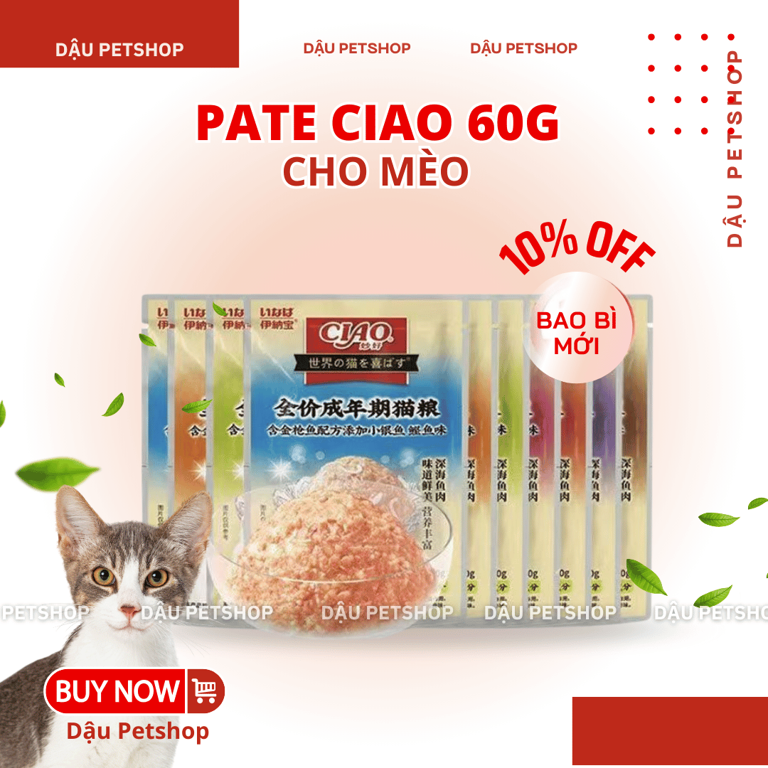 [HCM]Pate Ciao Cho Mèo Gói 60g