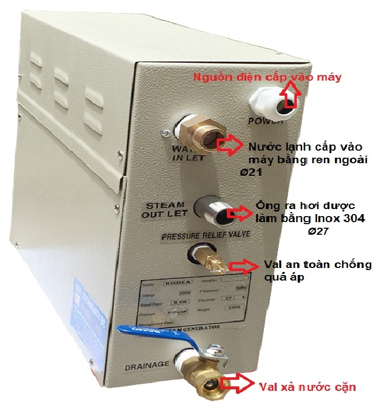 Máy xông hơi ướt gia đình Bảo Châu BC7.5kw