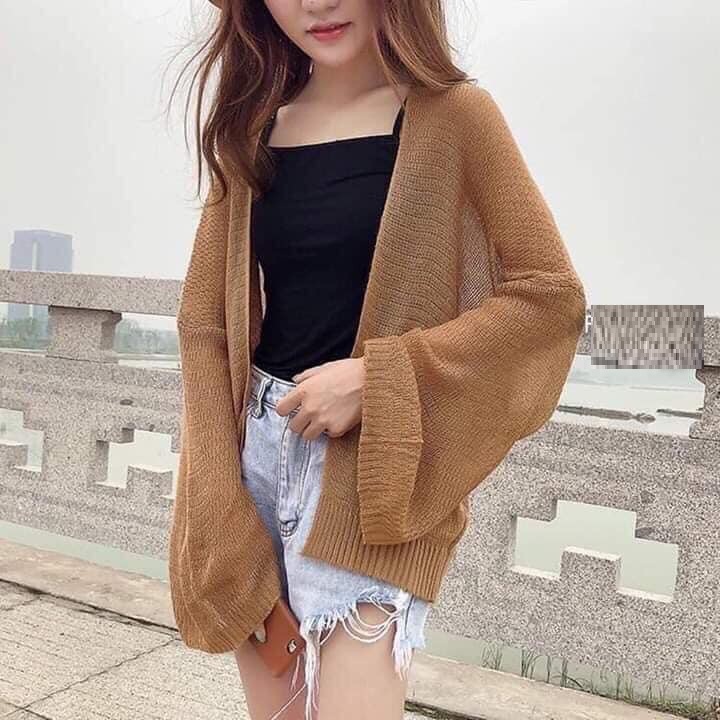 Áo cardigan len mỏng siêu hot thời trang đi biển mùa hè cho nữ