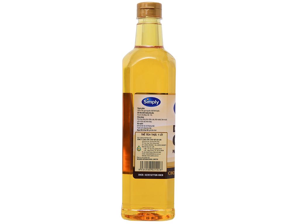 Dầu gạo Simply chai 1 lít