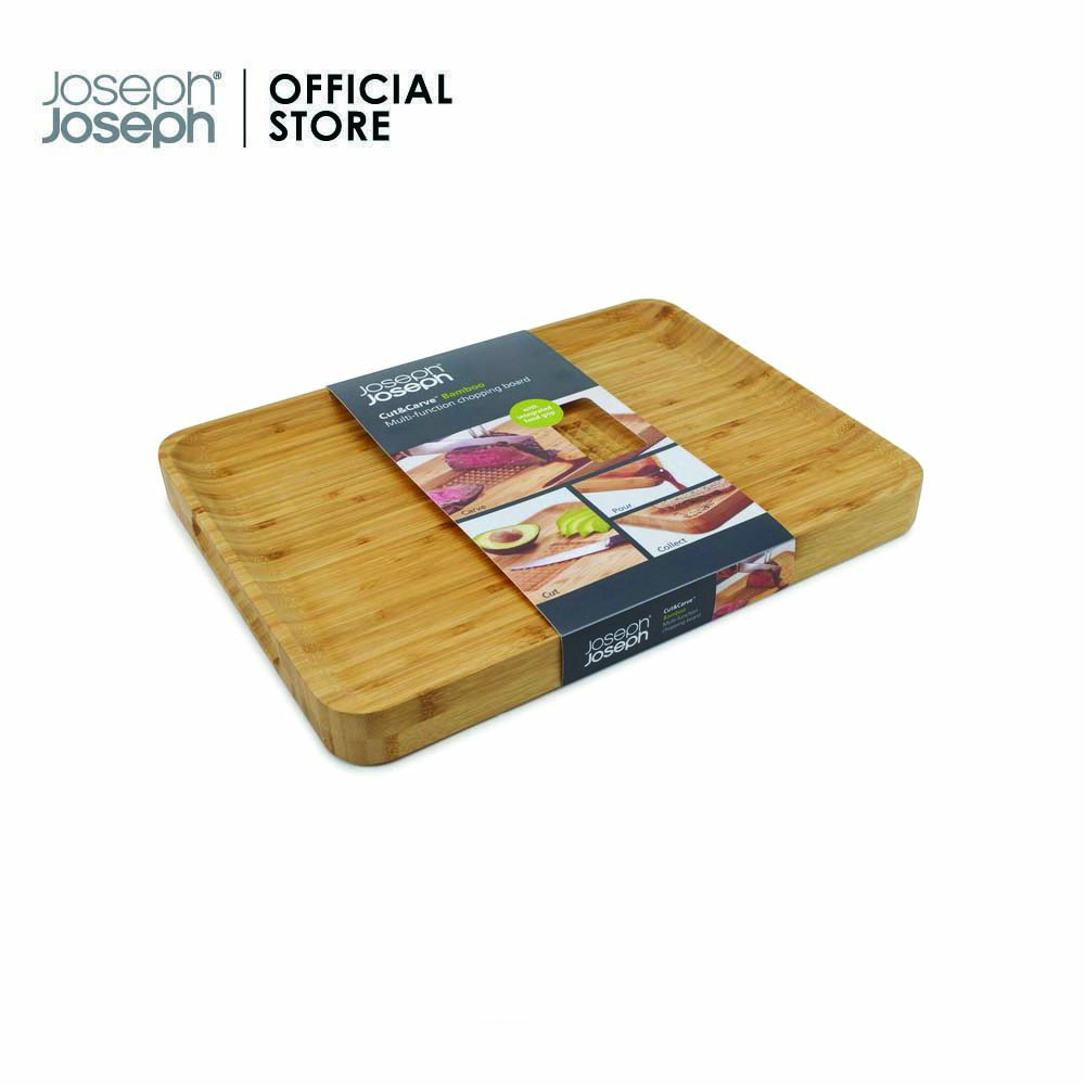 Thớt tre Joseph Joseph cut & curve - JJ601428, thiết kế hoàn hảo giữ thớt ở vị trí mong muốn không bị trượt trong quá trình sử dụng