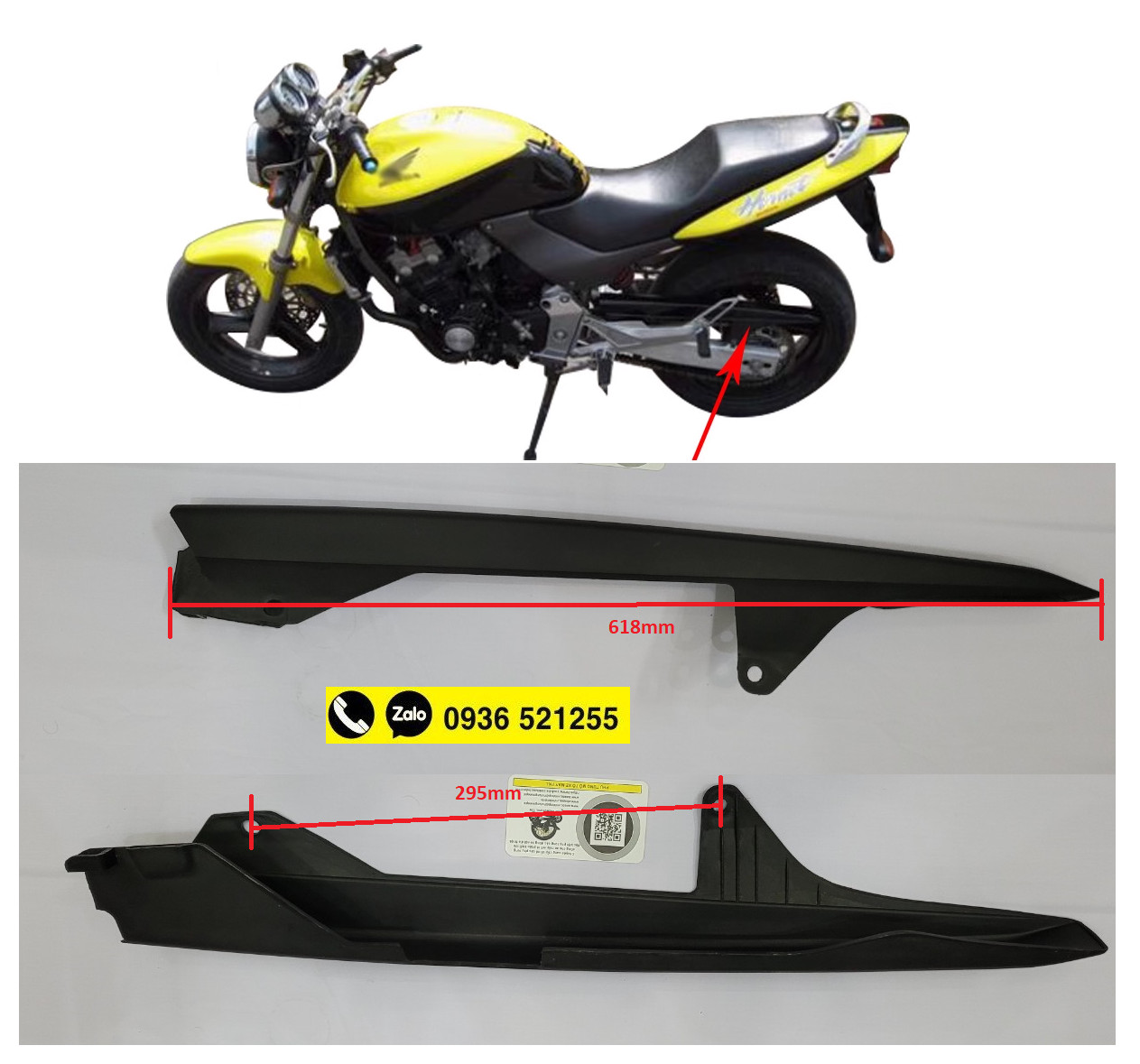Che sên Hộp che xích Honda Hornet 250 1996-2007 Bao bọc dây xích Carte và các dòng xe tương ứng