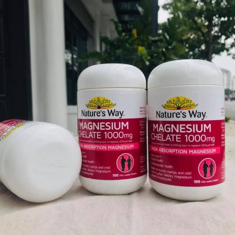 MAGNESIUM & MAGNESIUM CHELATE 1000mg - 100 Tablets